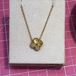 Gold Plated Clover  Pendant Necklace